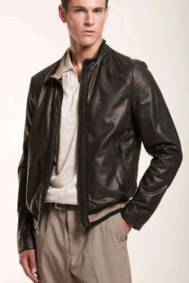 Chaqueta de cuero para hombre
